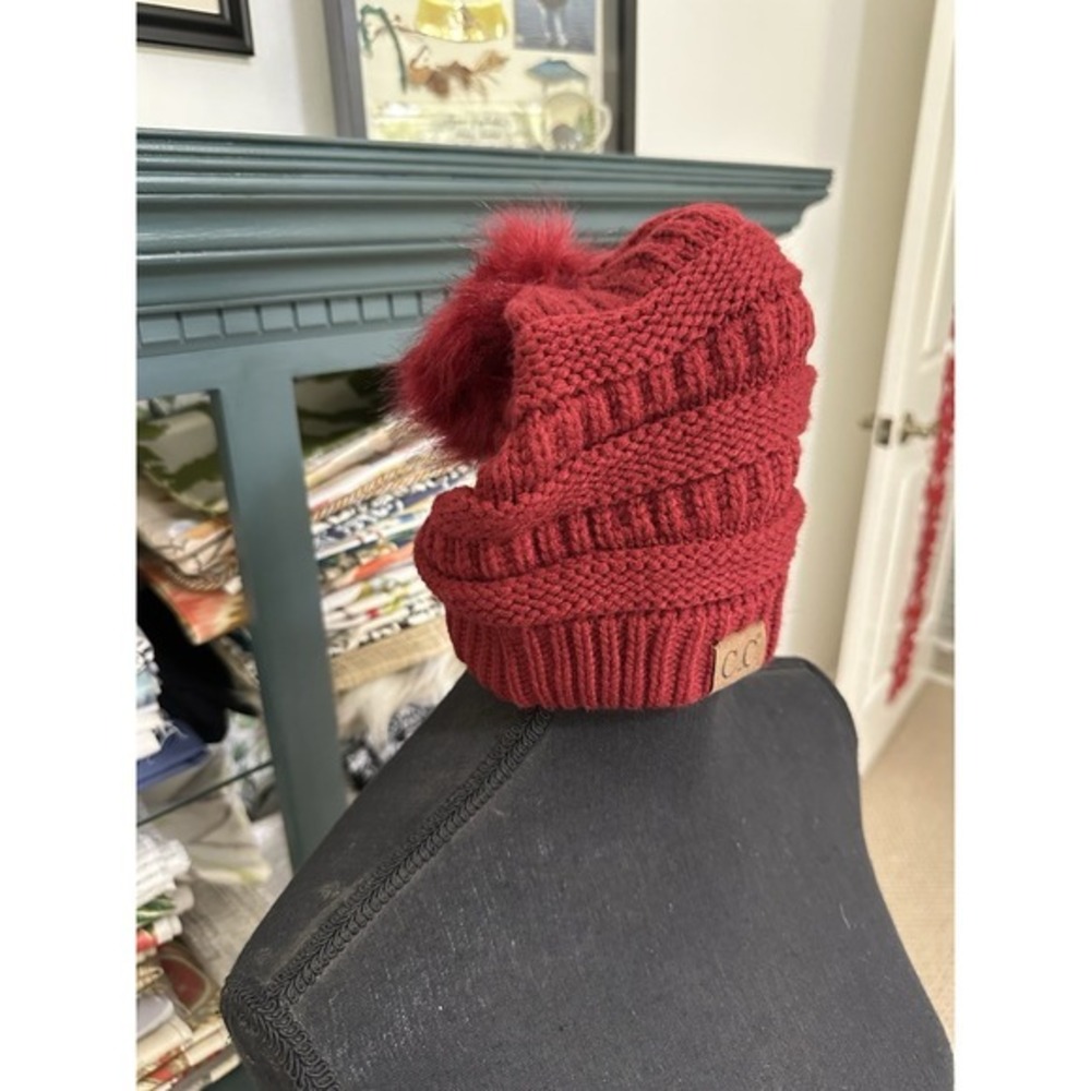 CC Brand Beanie Slouchy Winter Warm Oversized Chunky Baggy Stretchy Skully Hat - Picture 4 of 5